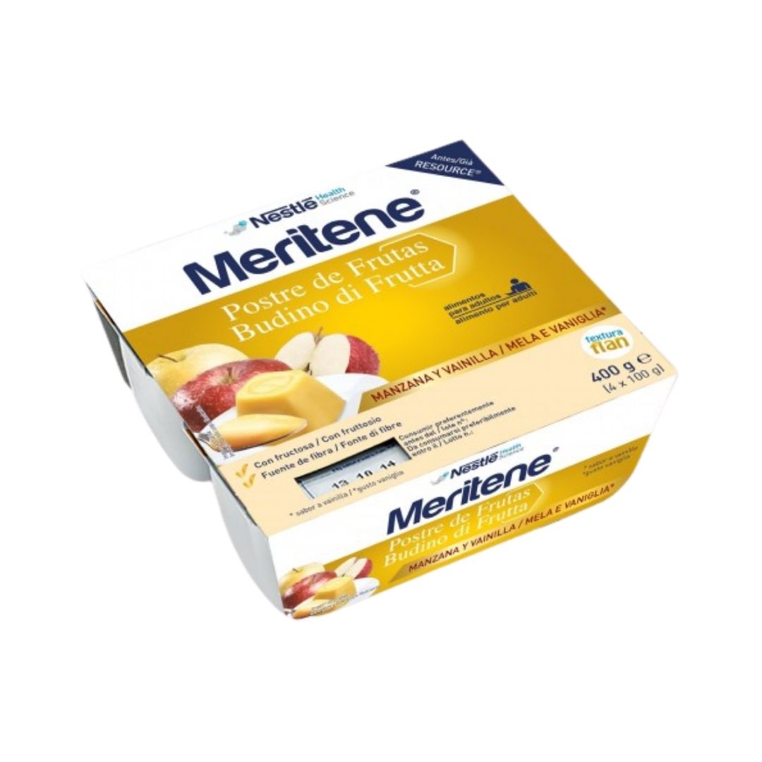 Nestle Meritene Budino Gusto Frutta 4 Vasetti da 100 g