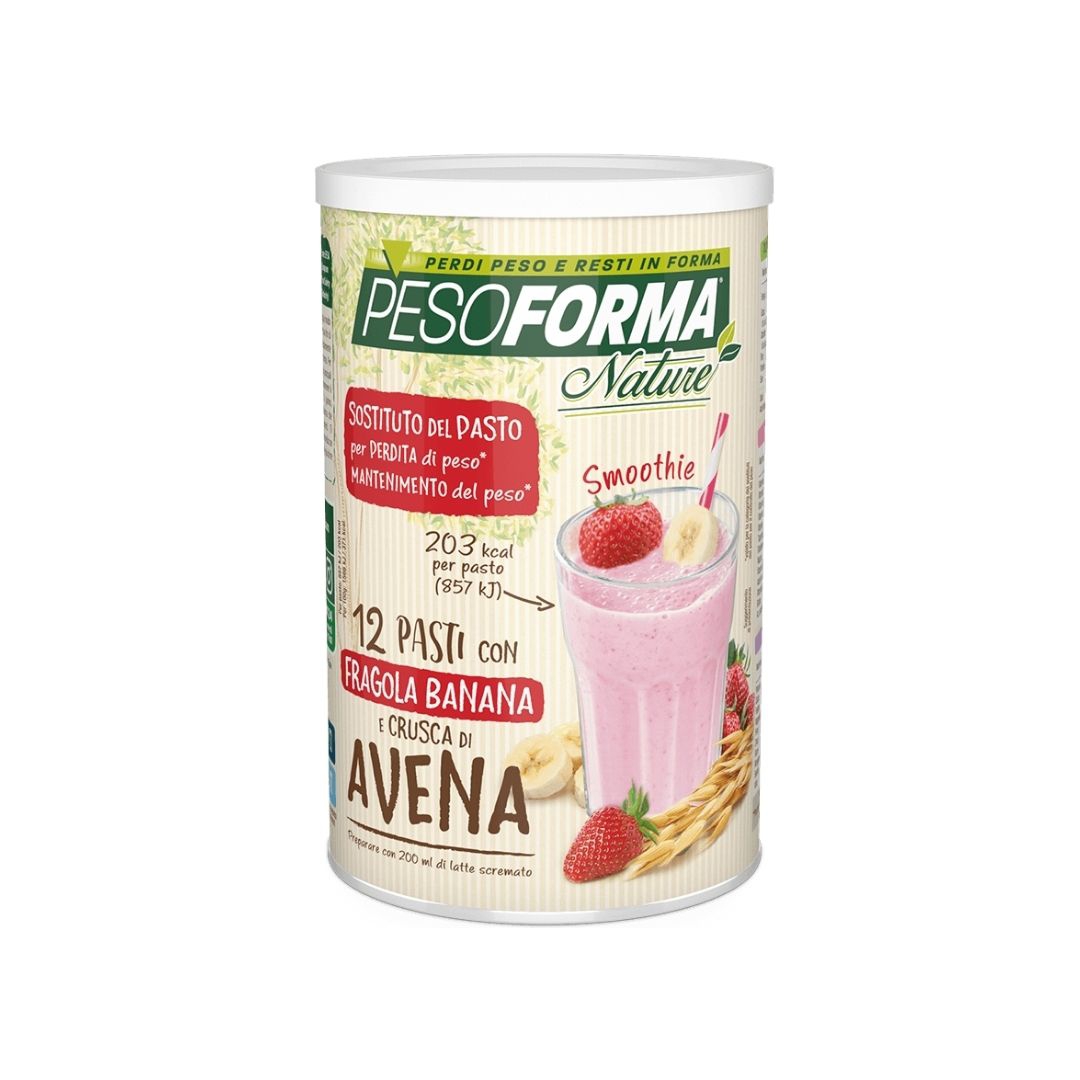 Pesoforma Nature Smoothie Gusto Fragola Banana e Crusca d'Avena in Polvere 420 g