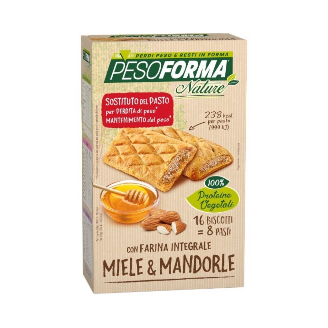 Pesoforma Biscotto Integrale Miele e Mandorle 16 Pezzi 528 g