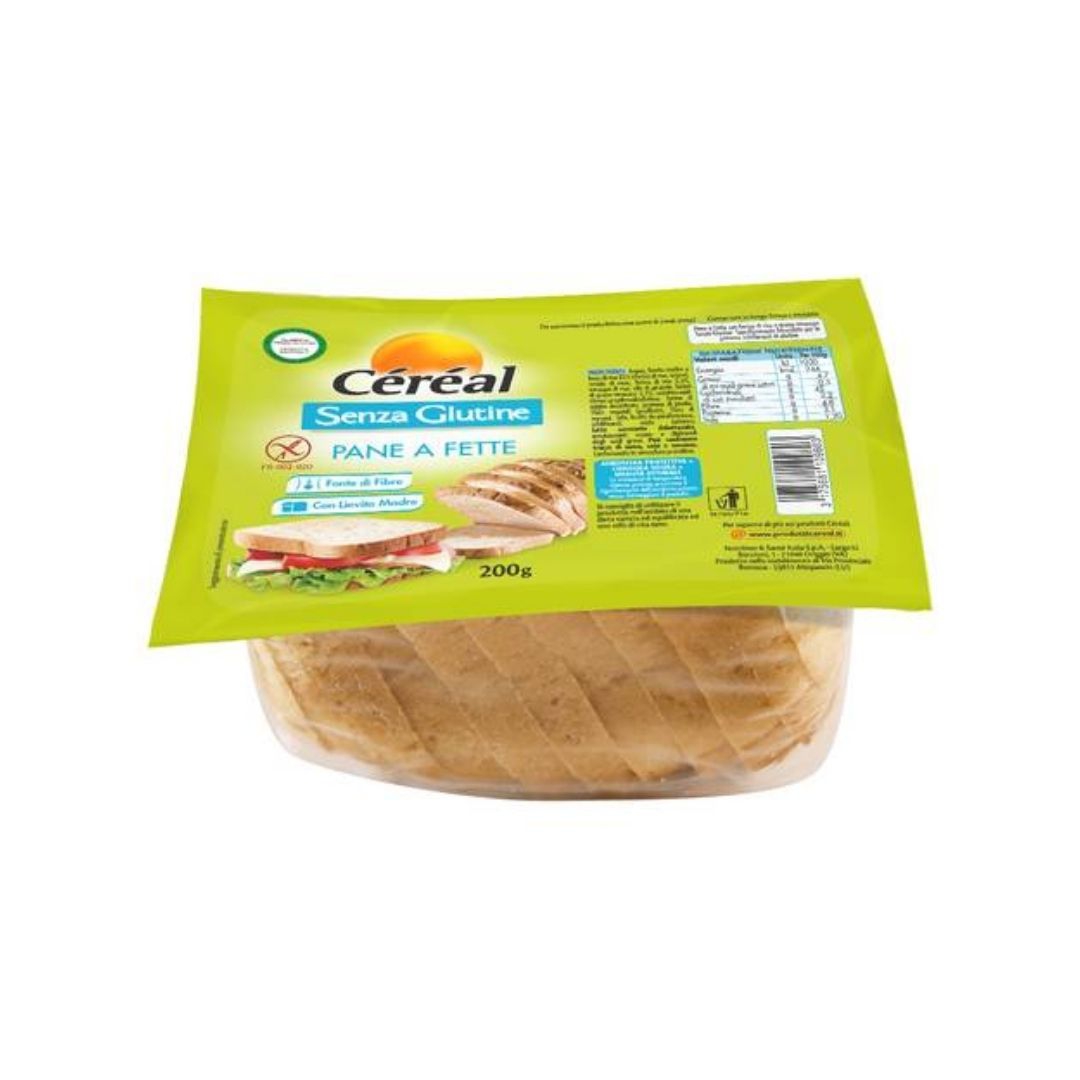 Cereal Pane a Fette Senza Glutine con Fibre 200 g