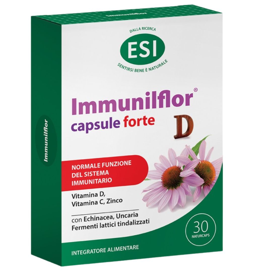 Esi Immunilflor Urto Integratore Vitamina D per Sistema Immunitario 30 naturcaps