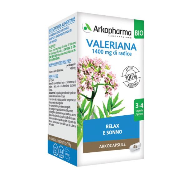 Arkofarm Arko Capsule Valeriana Integratore Sonno e Relax 45 Capsule