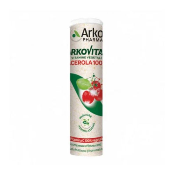 Arkofarm Arkovital Acerola 1000 Integratore di Vitamina C 15 Compresse Masticabili