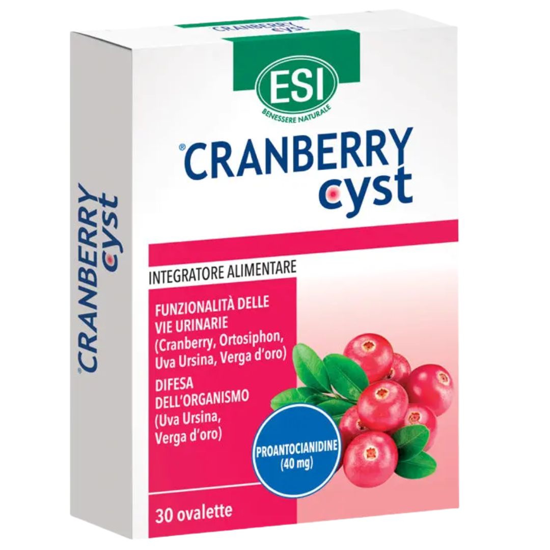 Esi Cranberry Cyst Integratore per il Benessere delle Vie Urinarie 30 Ovalette