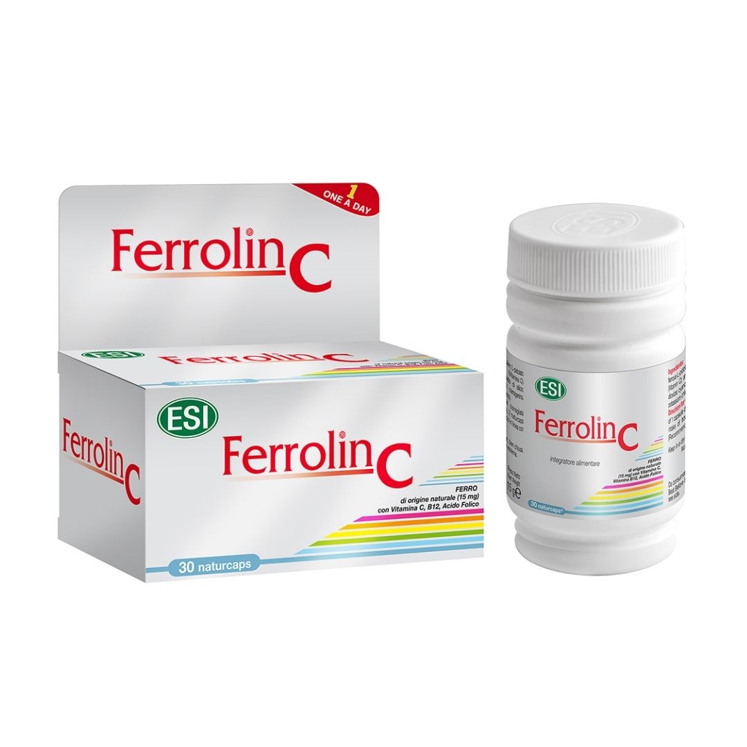 Esi Ferrolin C Integratore Alimentare di Ferro 30 Naturcaps