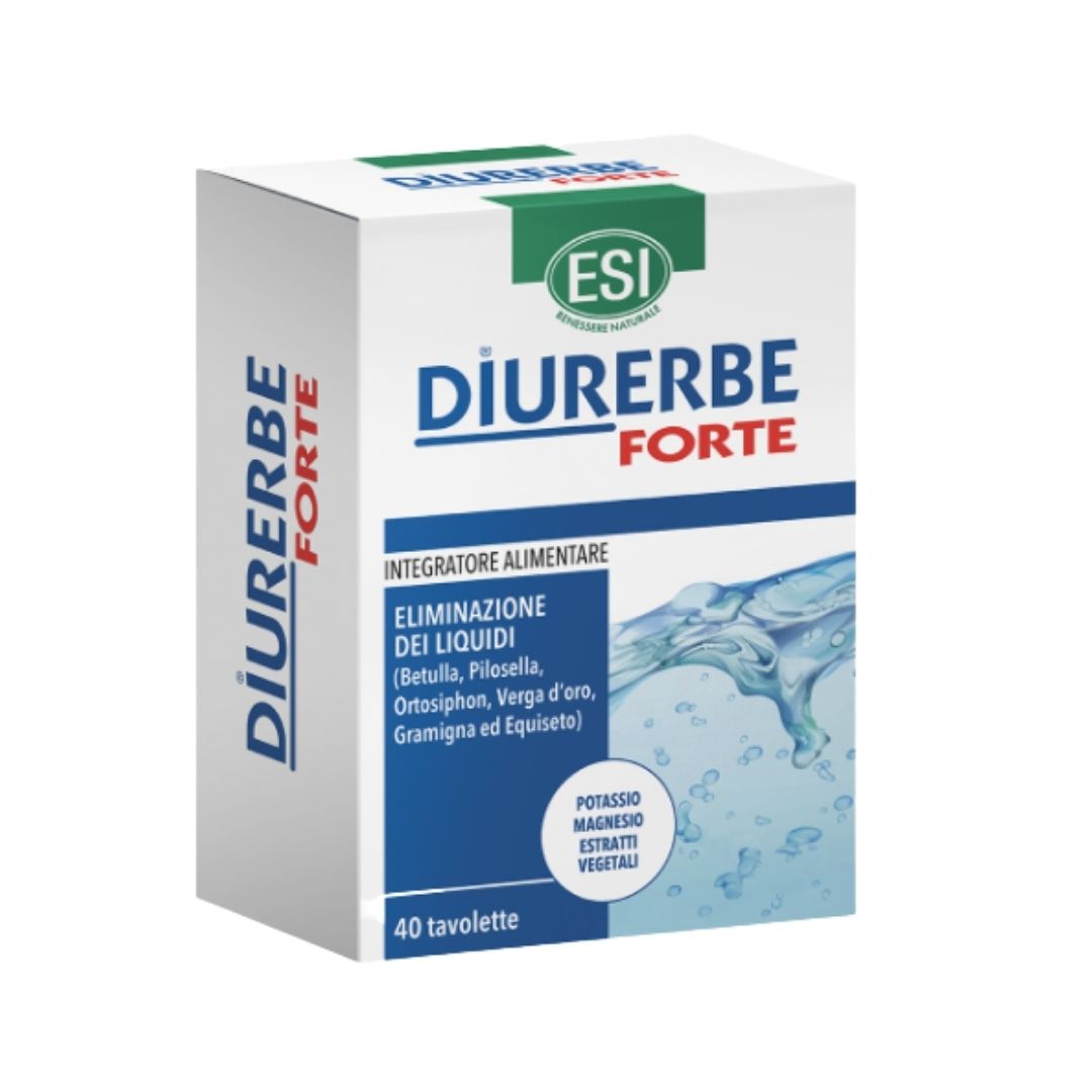 Esi Diurerbe Forte Integratore Alimentare Drenante Elimina Liquidi 40 Tavolette