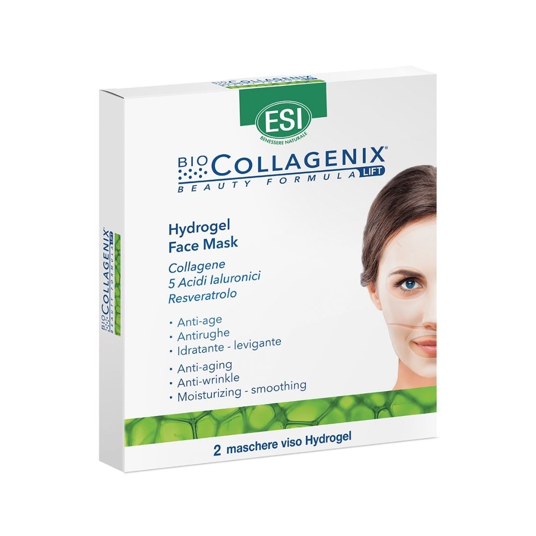 Esi Biocollagenix Hydrogel Face Mask Maschera Anti-Age Levigante 2 Pezzi
