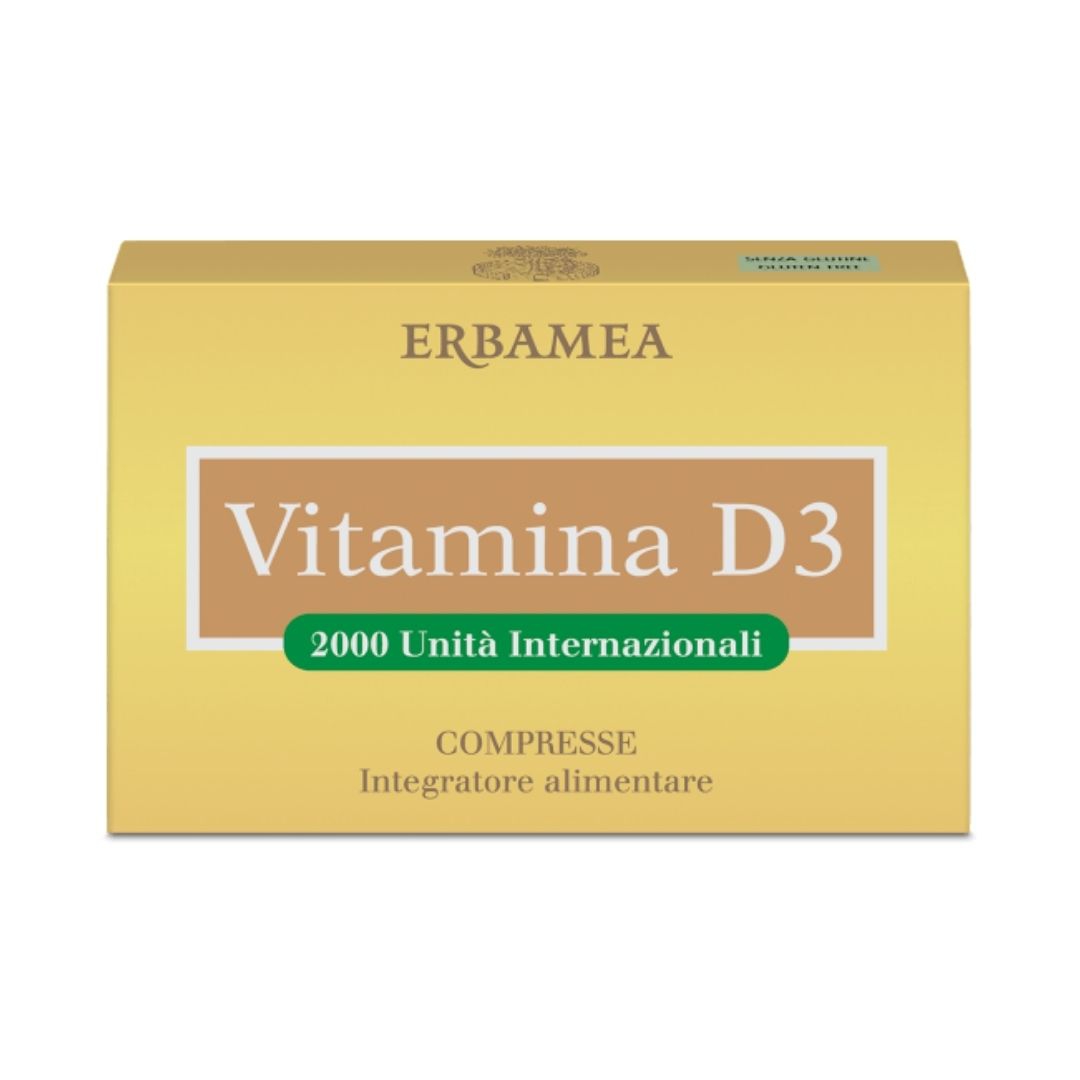Erbamea Vitamina D3 Integratore Alimentare Benessere dell'Organismo 90 Compresse