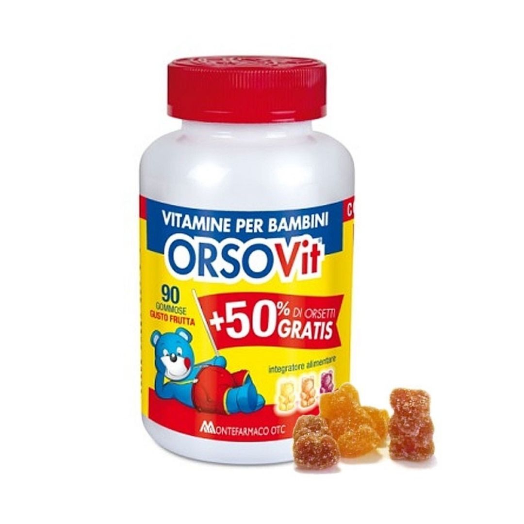 Orsovit Orsetti Gommosi Gusto Frutta Integratore per Bambini 90 Caramelle