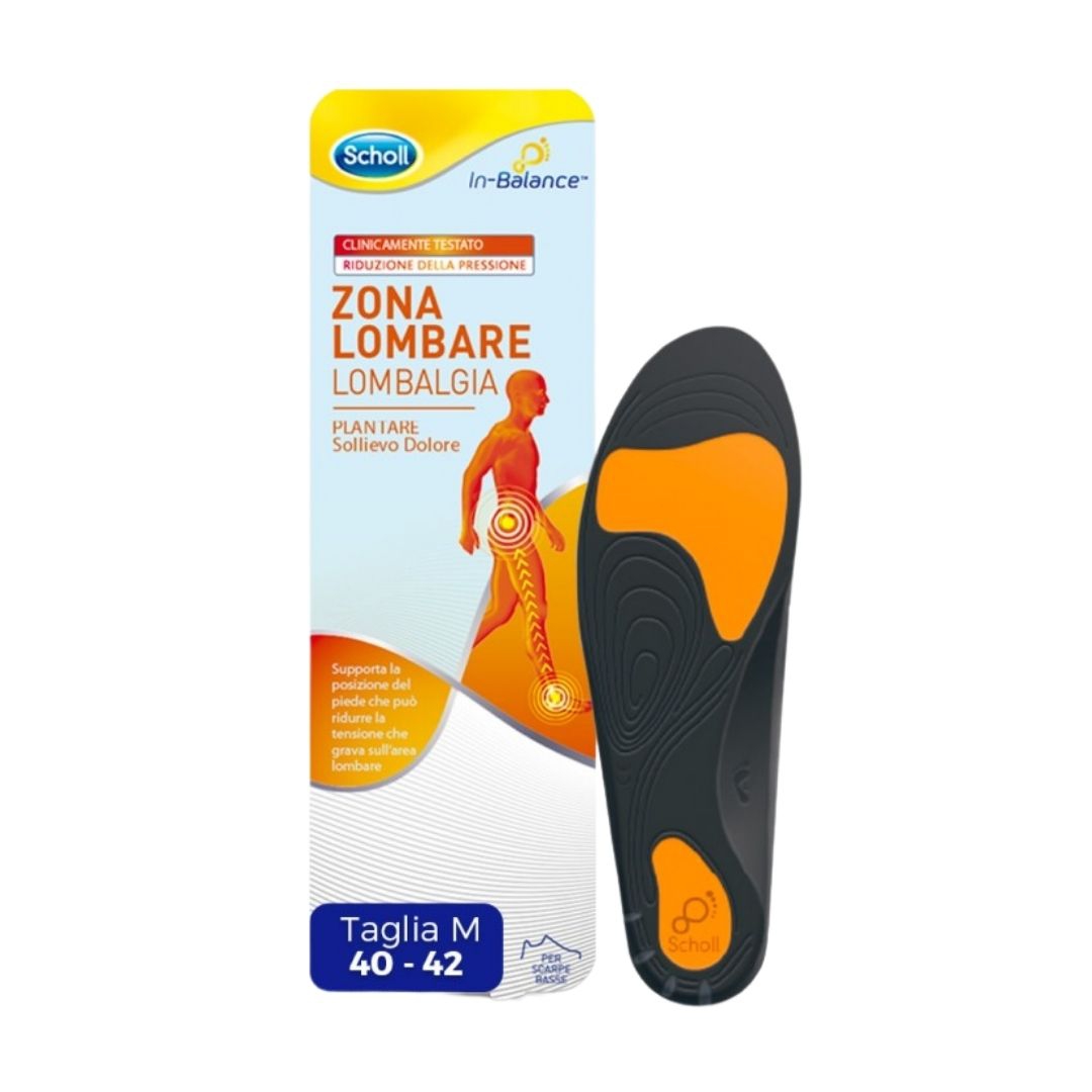 Dr.Scholl's Plantari Zona Lombare In-Balance Sollievo Dolore Taglia M 2 pezzi