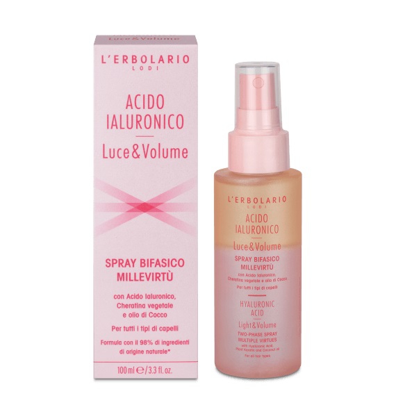 L'erbolario Acido Ialuronico Luce & Volume Spray Bifasico Millevirt 100 ml