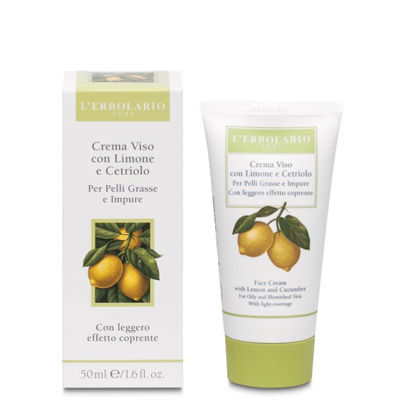 L erbolario Crema Viso con Limone e Cetriolo per Pelli Impure 50 ml