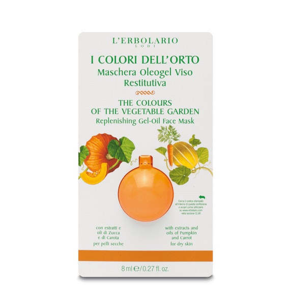 L erbolario I Colori Dell orto Arancione Maschera Oleogel Viso Restitutiva 8 ml