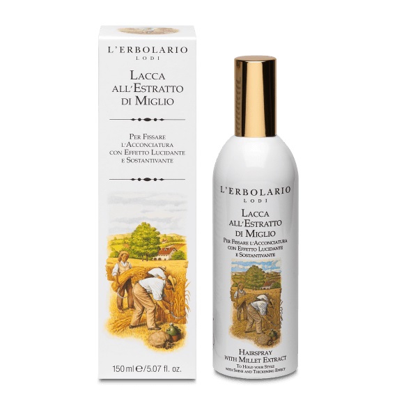 L'erbolario Lacca Estratto di Miglio Spray Fissante per Capelli 150 ml