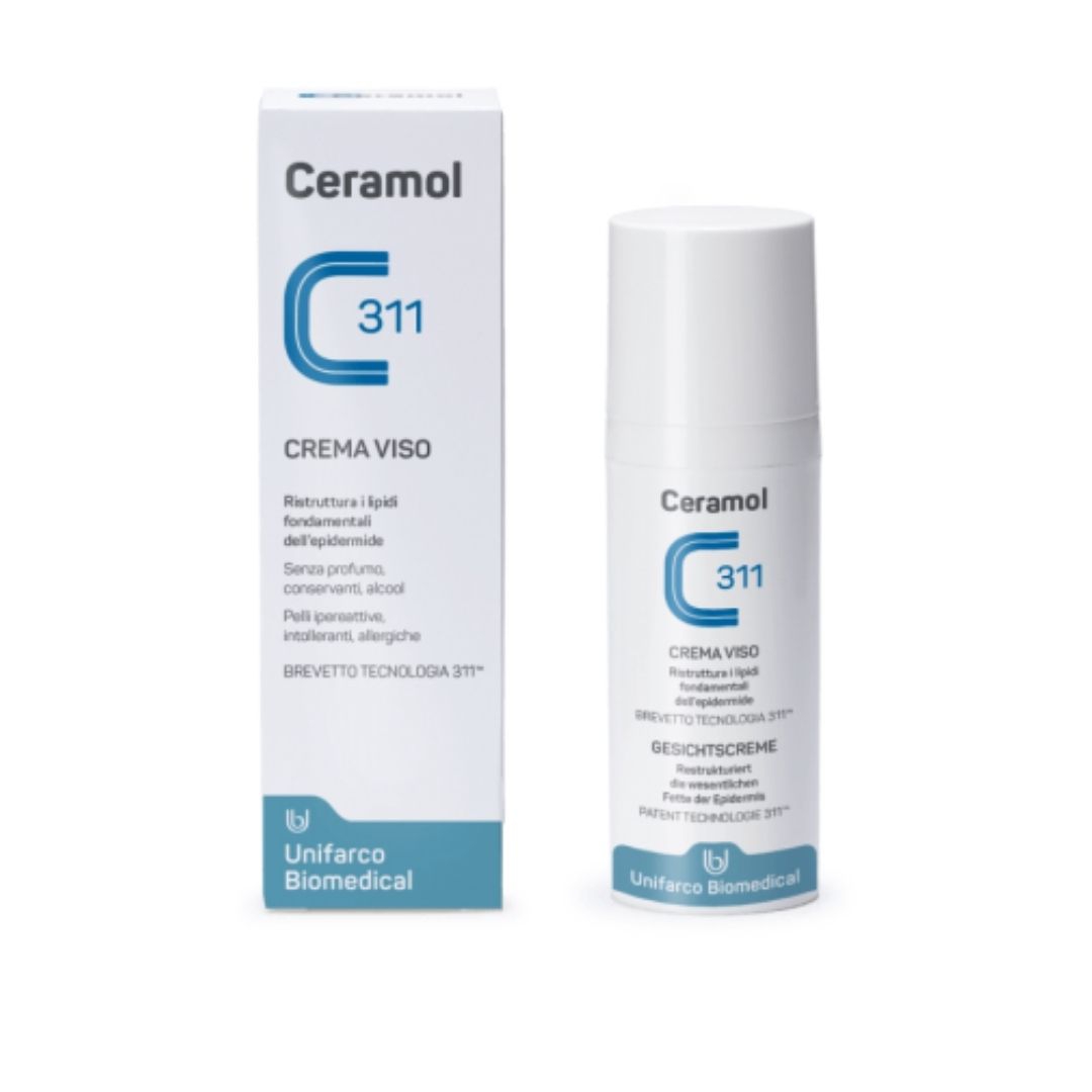 Ceramol 311 Crema Viso Lenitiva Idratante e Antirossore 50 ml