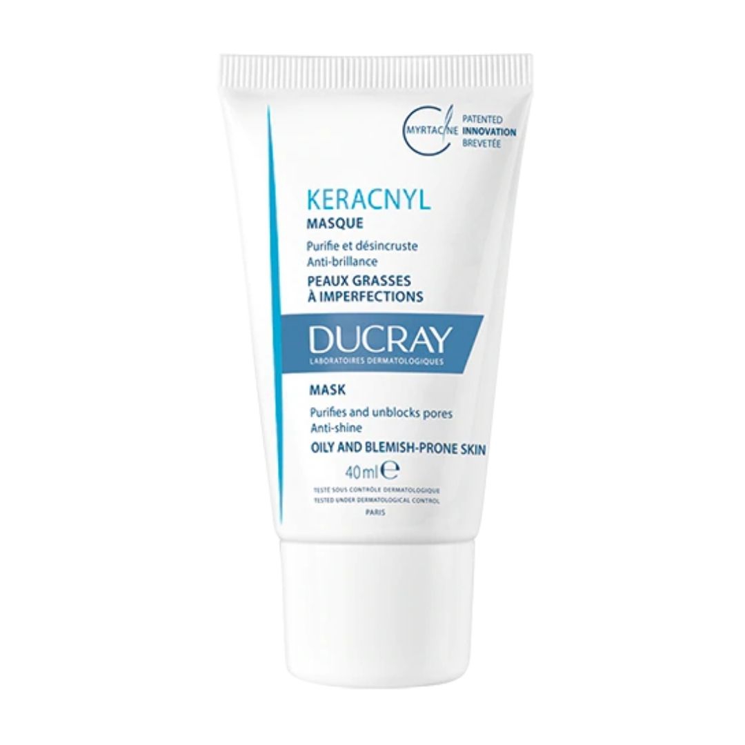 Ducray Keracnyl Maschera Viso Purificante Tripla Azione per Pelle Grassa 40 ml