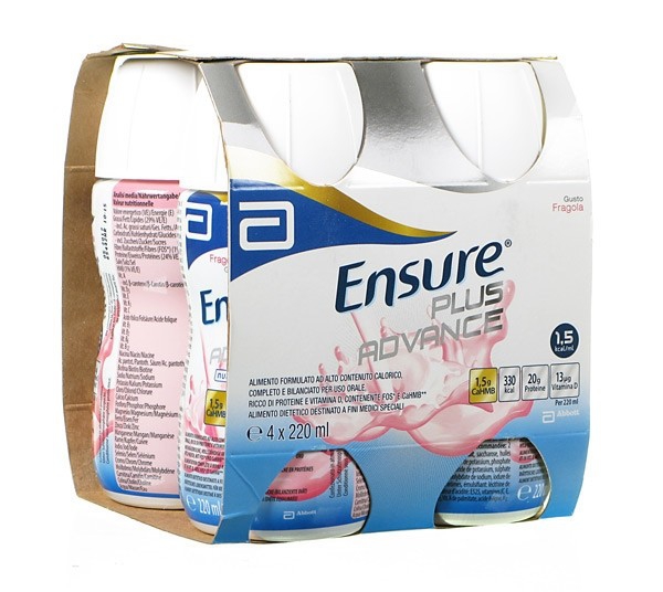 Ensure Plus Advance Fragola 4 Bottiglie Da 220 ml