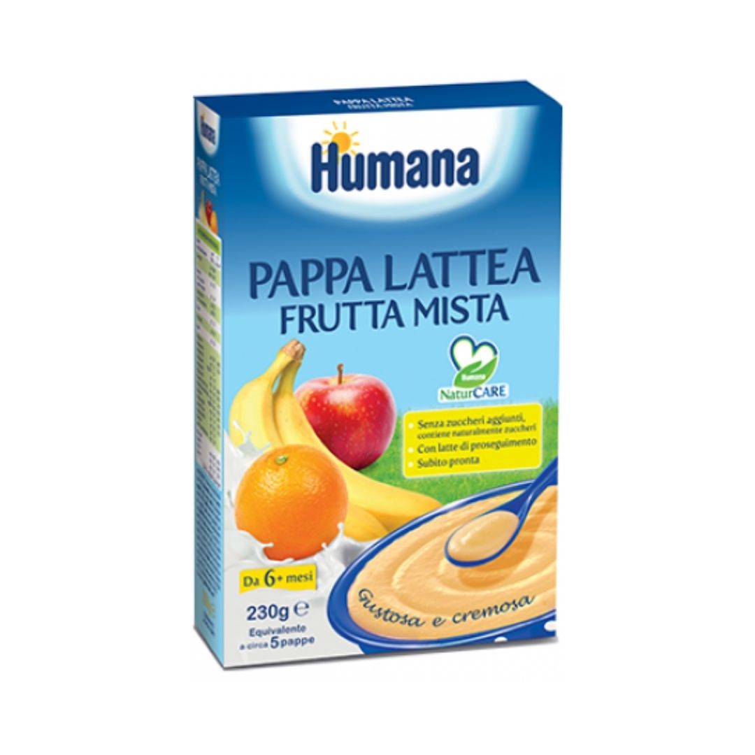 Humana Pappa Lattea Frutta Mista Gustosa e Cremosa 230 g