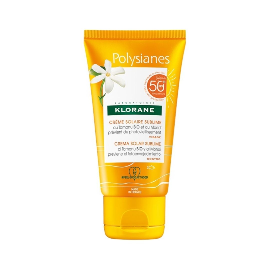 Klorane Polysianes Crema Solare Sublime Spf50 Tamanu Bio Monoi Viso Corpo 50 ml