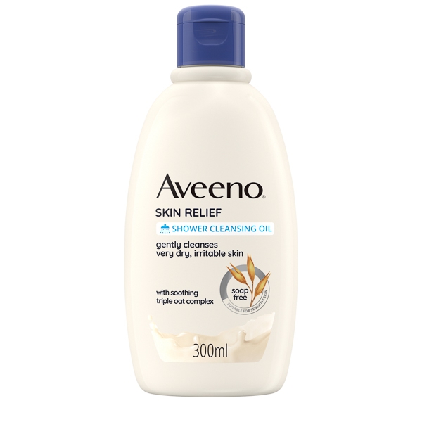 Aveeno Detergente Olio Bagno Doccia Lenitivo Skin Relief per Pelli Secche 300 ml