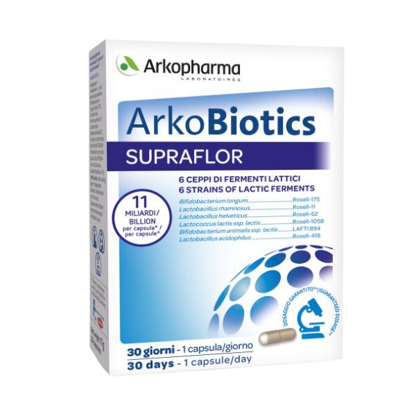 Arkobiotics Supraflor Integratore di Fermenti Lattici 30 Capsule