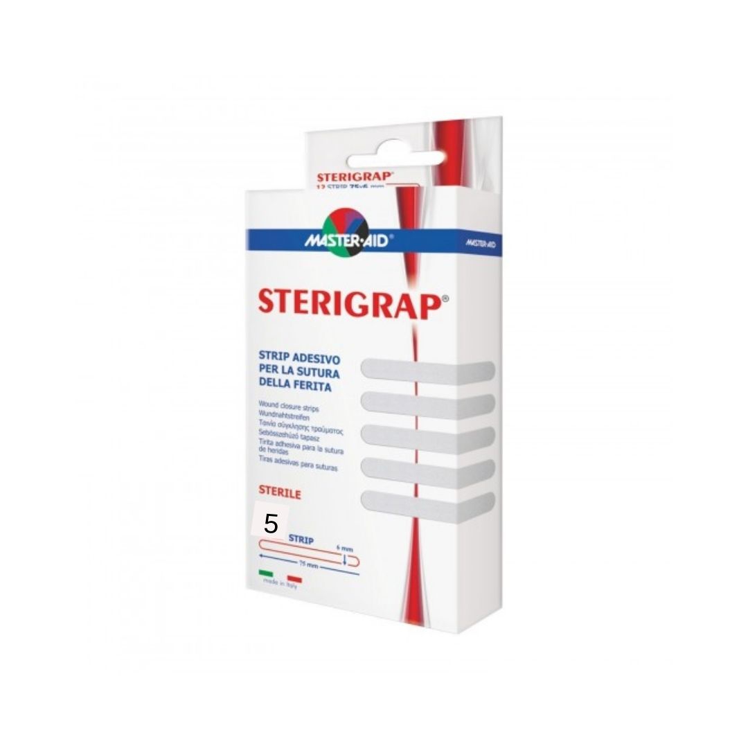 M-aid Drop Med Cerotto Adesivo Per Sutura Sterigrap 5 Pezzi 7x1,3