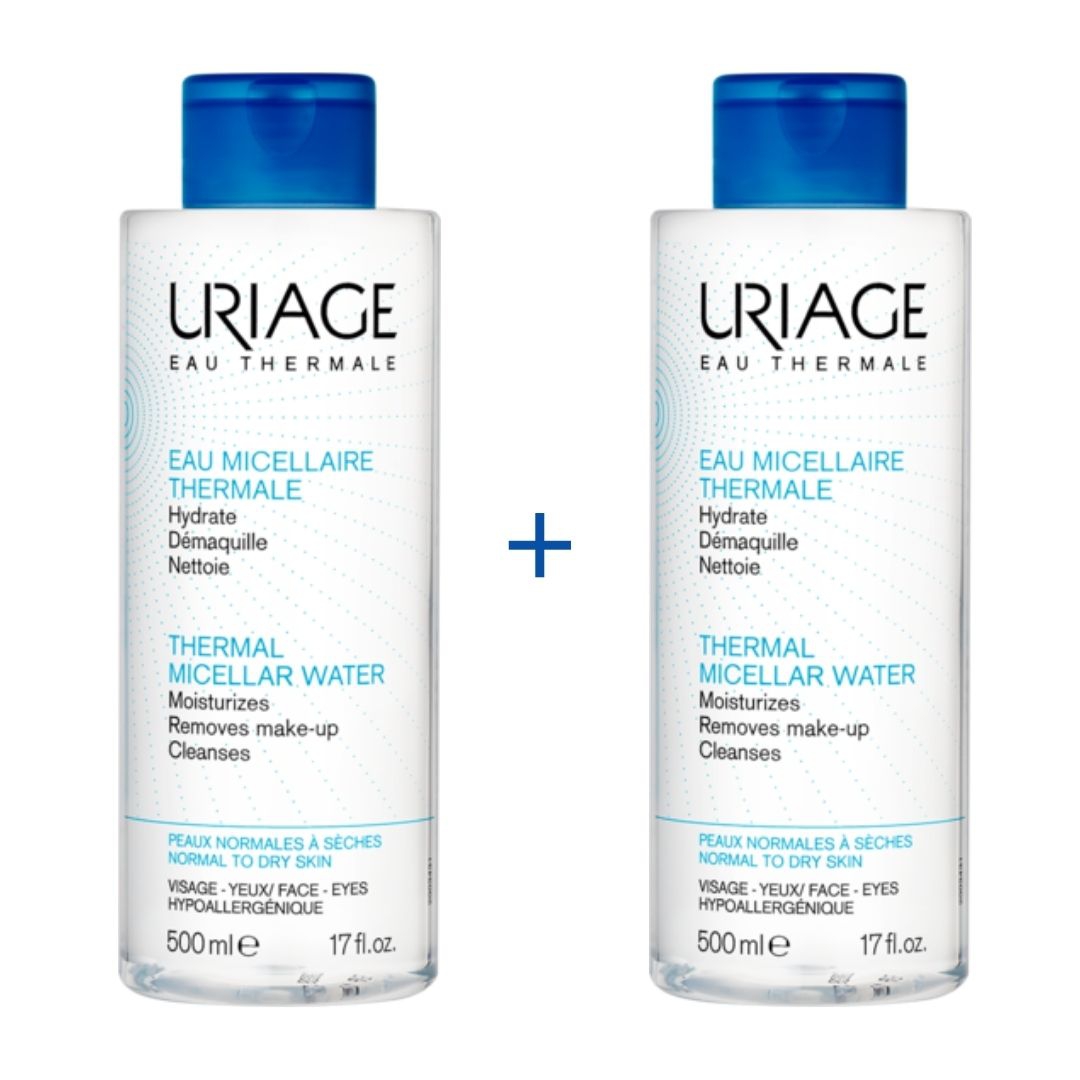 Uriage Acqua Micellare Termale Per Pelli Normali o Secche 2x500 ml