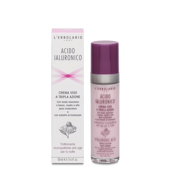 L'erbolario Acido Ialuronico Crema Viso A Tripla Azione Antiage Notte 50ml