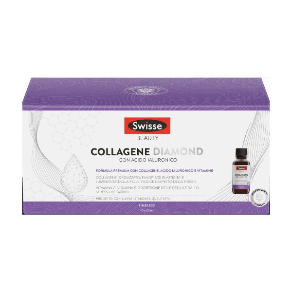 Swisse Collagene Diamond Integratore con Acido Ialuronico 10 Flaconcini da 30 ml