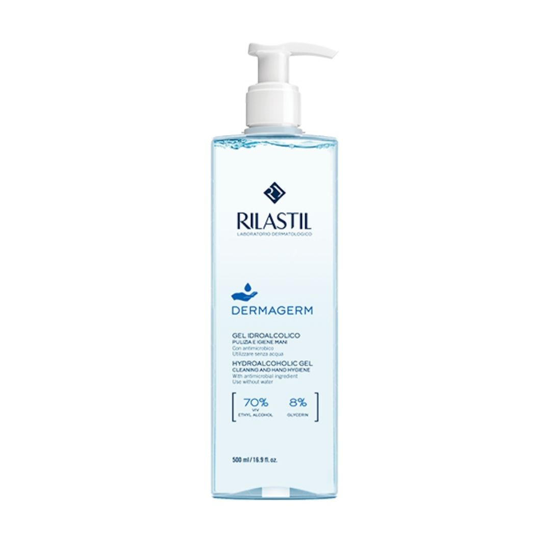 Rilastil Dermagerm Gel Mani Idroalcolico con Oli Essenziali 500 ml