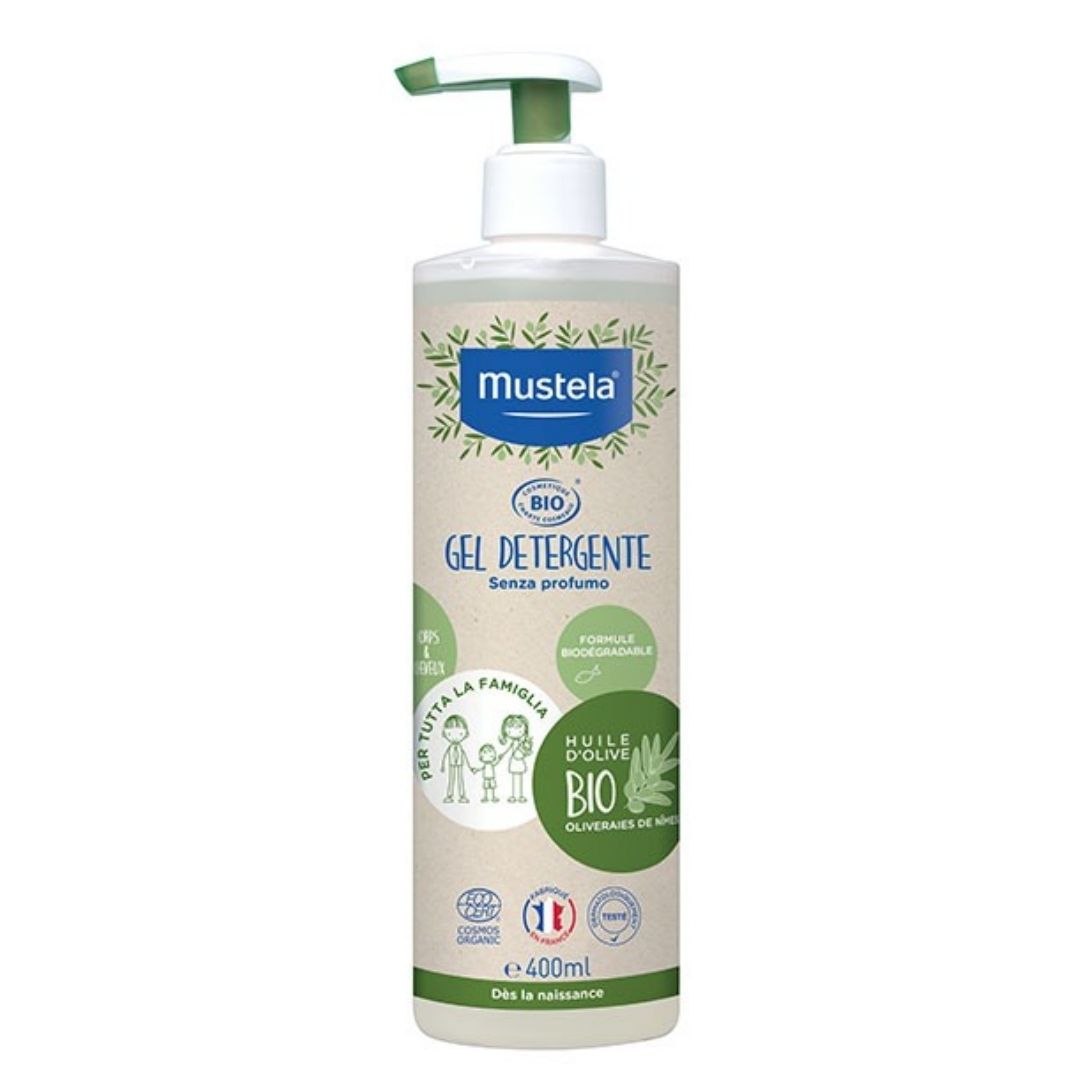 Mustela Gel Detergente Bio Corpo e Capelli con Olio di Oliva 400 ml