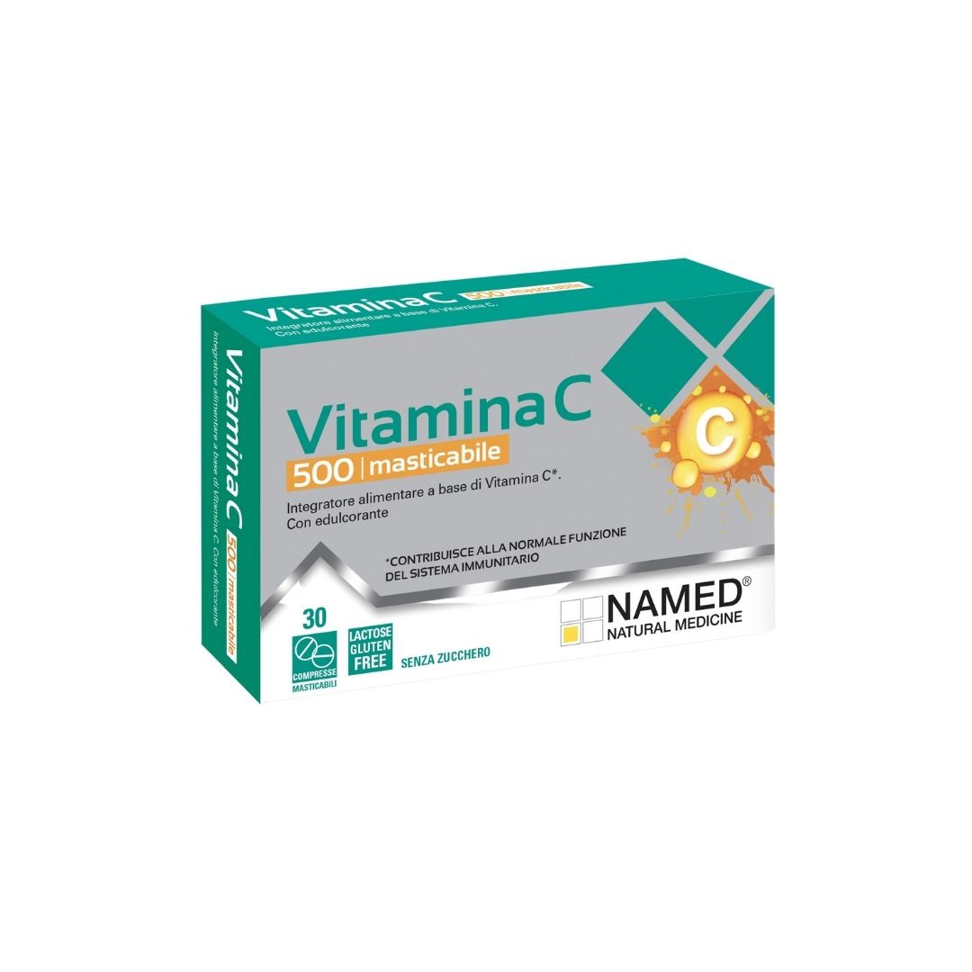 Named Vitamina C 500 Integratore Sistema Immunitario 30 Compresse Masticabili