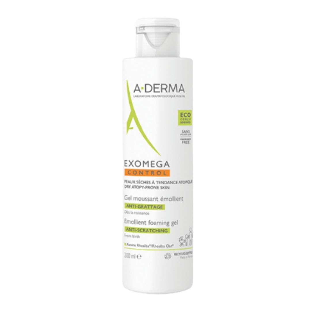 A Derma Exomega Control Gel Detergente Emolliente Viso e Corpo 200 ml