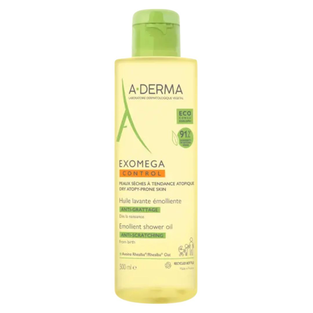 A Derma Exomega Control Olio Lavante Emolliente Detergente Pelli Secche 500 ml