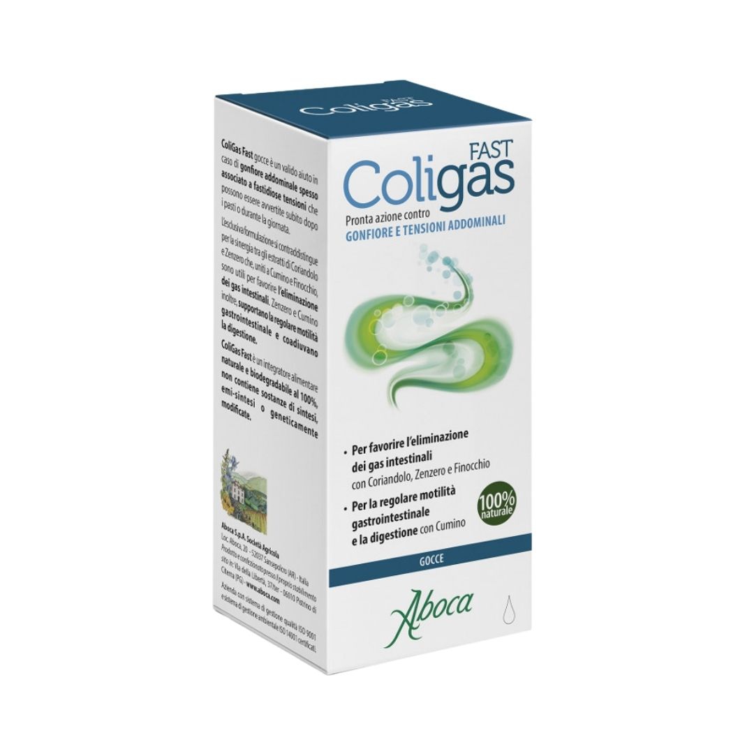 Aboca Coligas Fast Gocce Contro Gonfiore e Tensione Addominale 75 ml