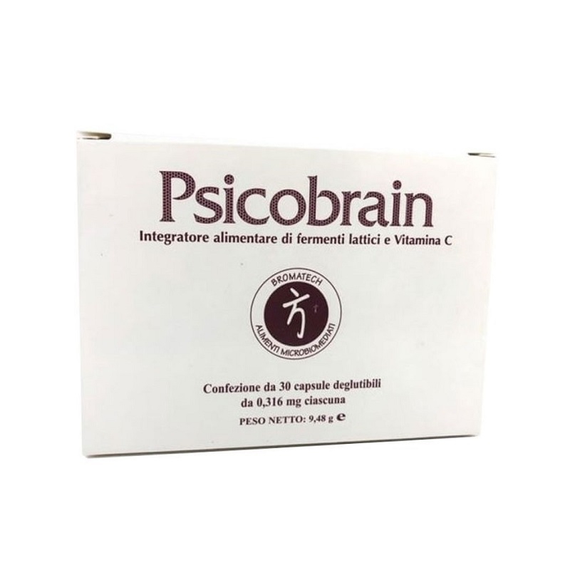 Bromatech Psicobrain Integratore con Fermenti Lattici e Vitamina C 30 Capsule