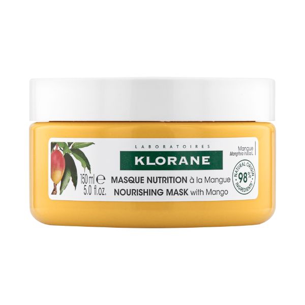 Klorane Maschera per Capelli Nutritiva e Ristrutturante Al Burro Di Mango 150 ml