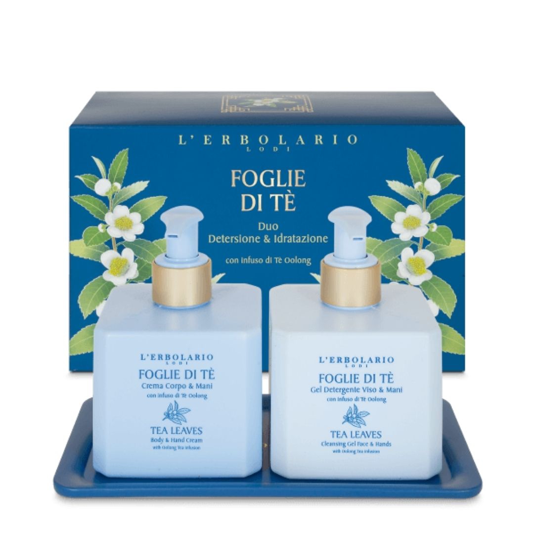 L'erbolario Foglie Di Te' Duo Detergente Viso e Mani 250 ml+ Crema Corpo 250 ml