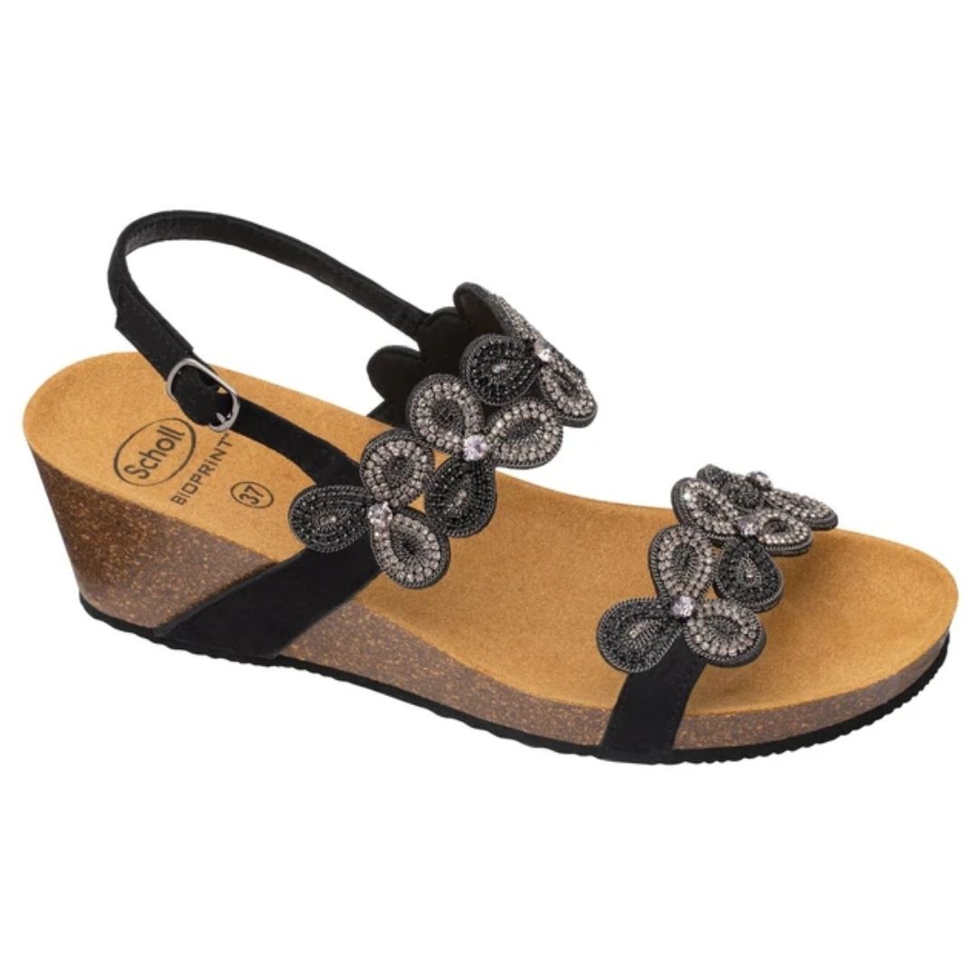 Dr.scholl's Scarlett Sandalo Donna Decorazione Floreale Colore Nero N.39