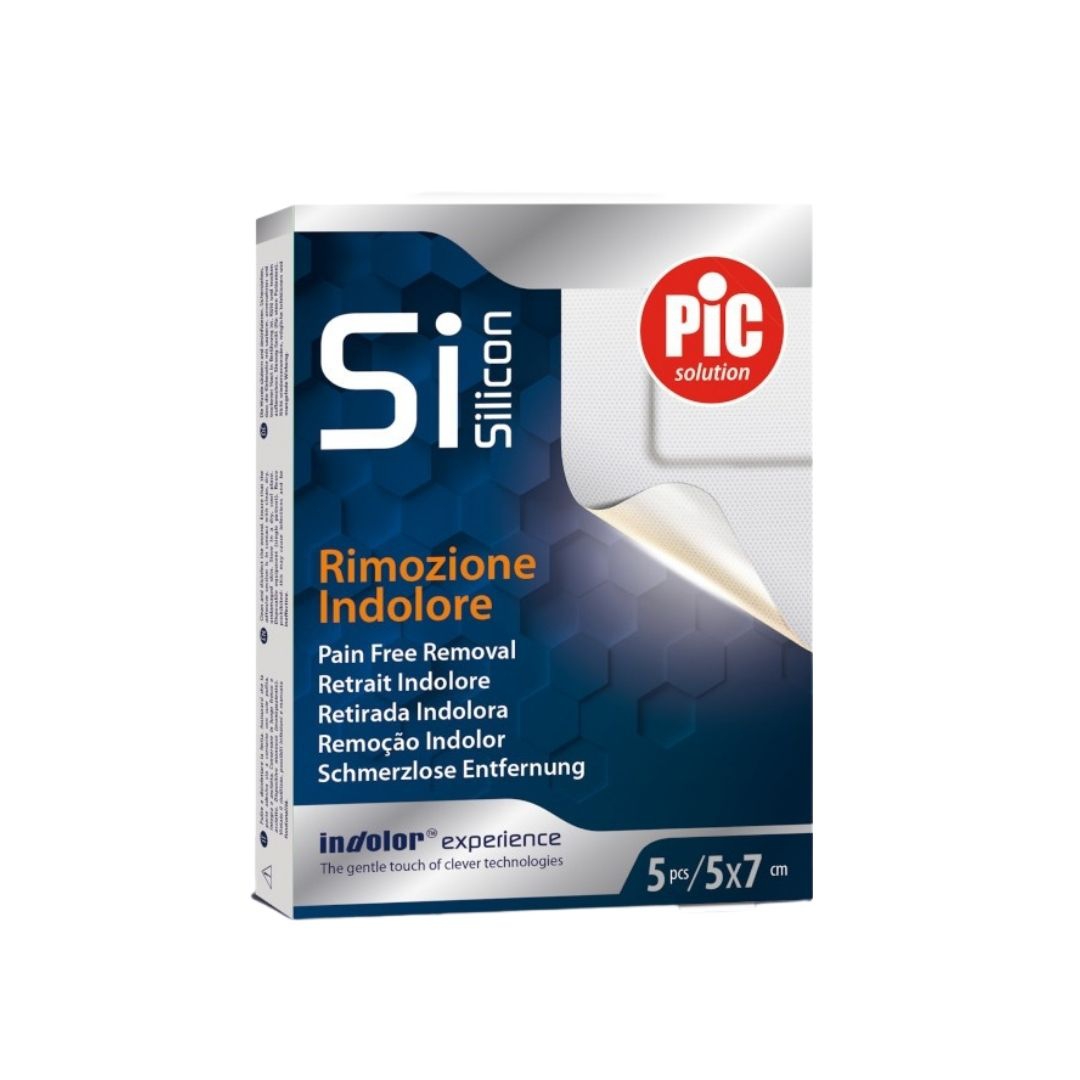 Pikdare Cerotto Pic Postoperatorio in Silicone Rimozione Indolore 5x7 cm 5 Pezzi