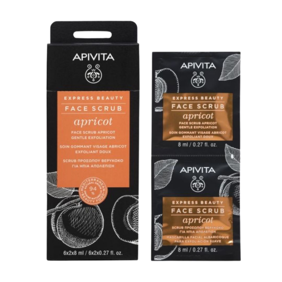 Apivita Express Beauty Scrub Viso Esfoliante Delicato all  Albicocca 2 X 8 ml