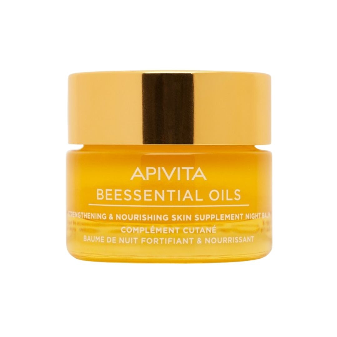 Apivita Beessential Oils Balsamo Notte Rinforzante e Nutriente 15 ml