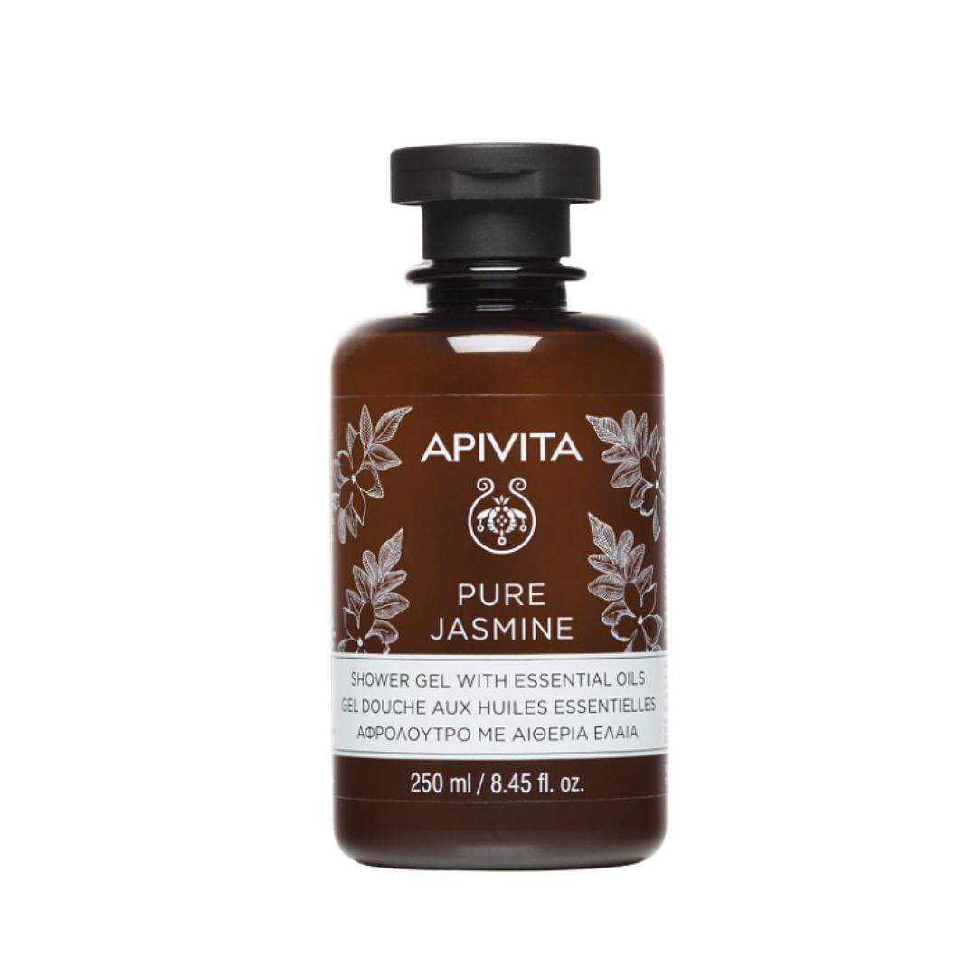 Apivita Pure Jasmine Gel Doccia con Oli Essenziali Gelsomino Ecopack 250 ml