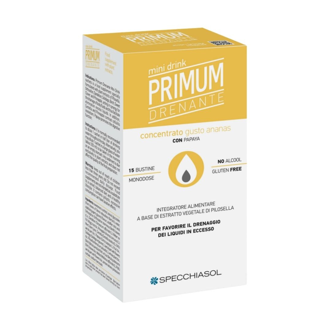 Specchiasol Primum Drenante Minidrink Ananas 15 Stick Da 10 ml