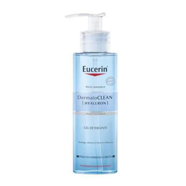 Eucerin Dermatoclean Hyaluron Gel Detergente Viso per Pelle Sensibile 200 ml
