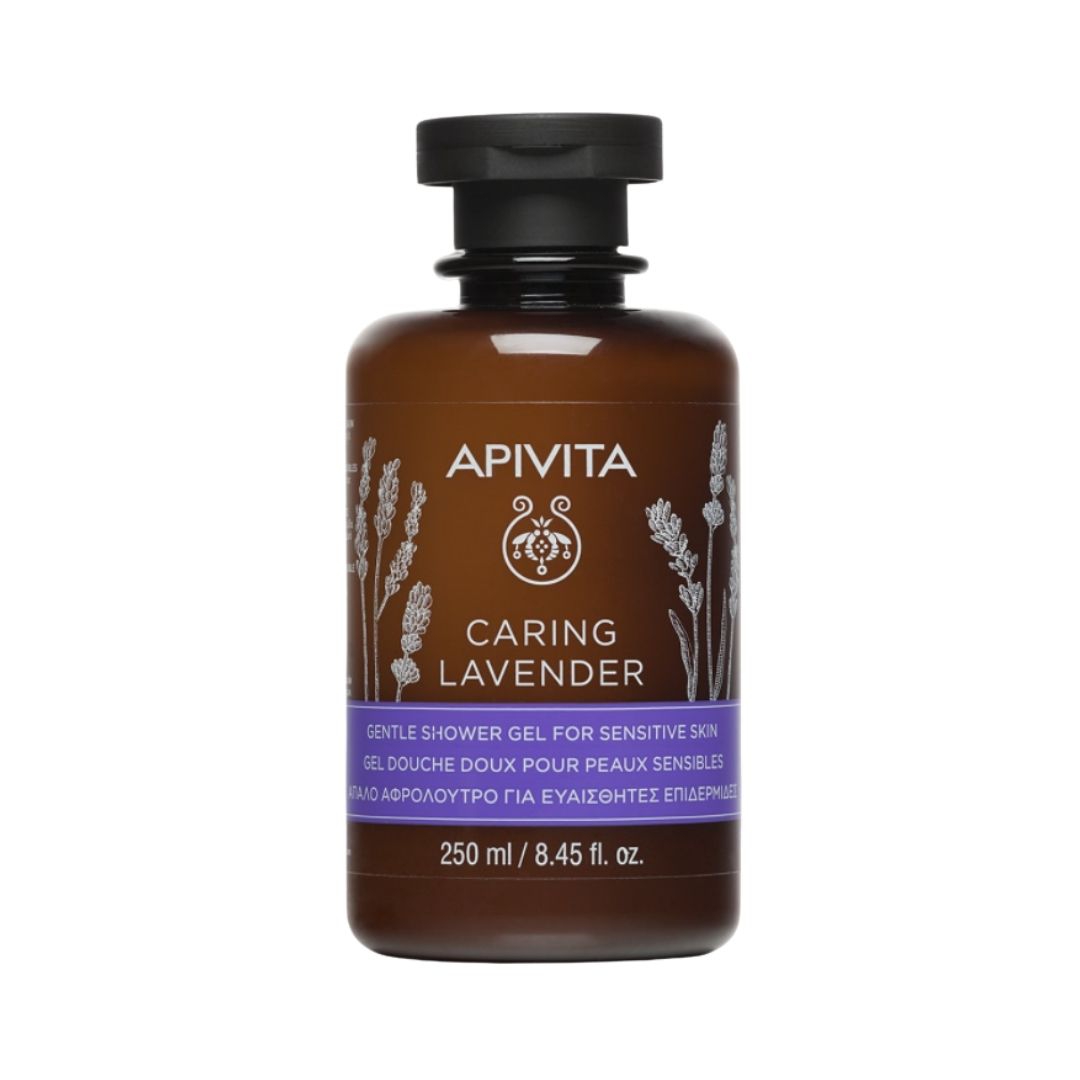 Apivita Caring Lavander Gel Doccia Delicato per Pelli Sensibili Lavanda 250 ml