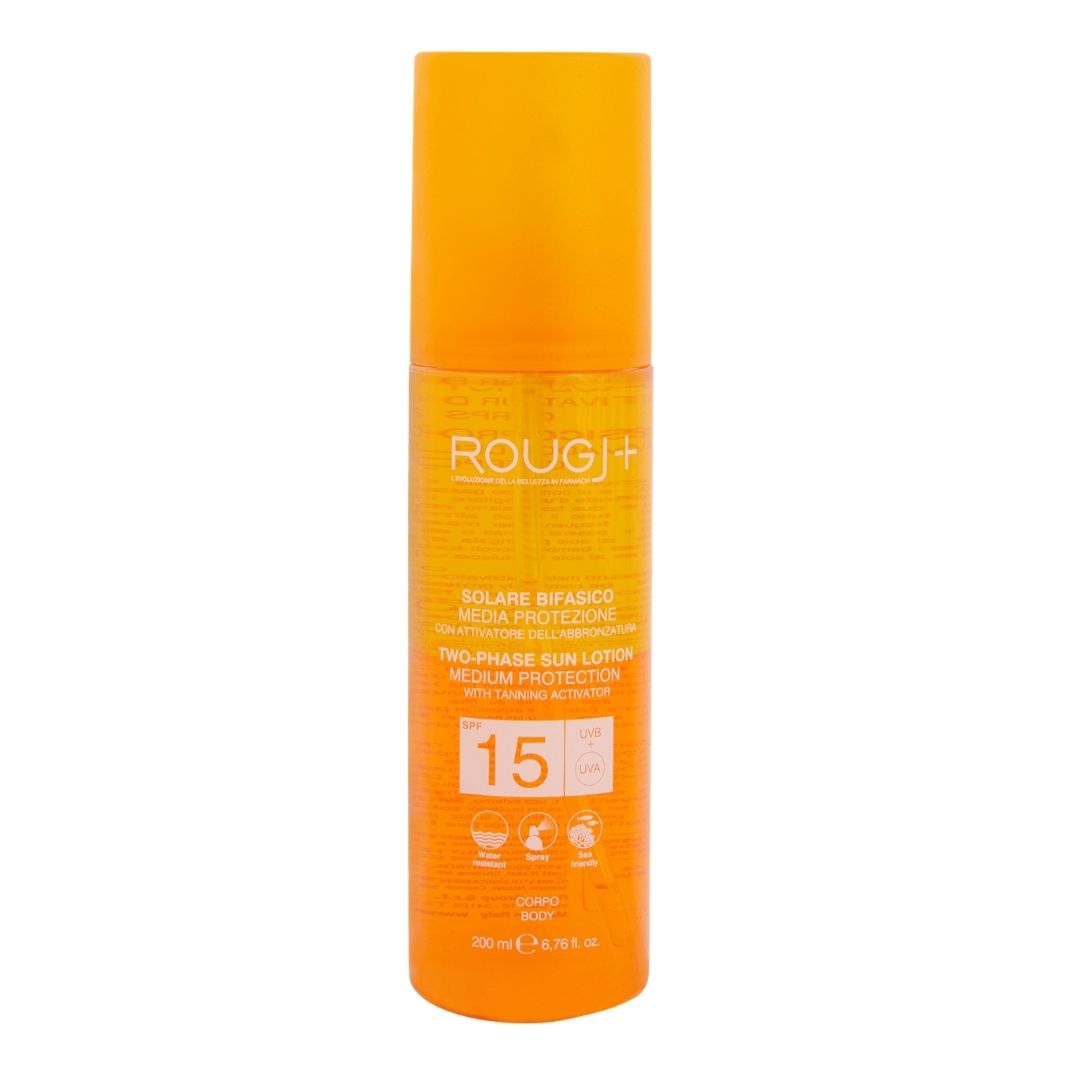 Rougj Protezione Solare Bifasica Spf15 Attivatore di Melanina 200 ml