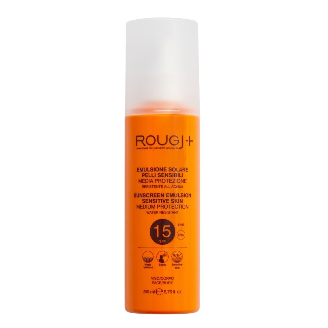 Rougj Solare Protezione Solare Media SPF15 per Pelli Sensibili 200 ml