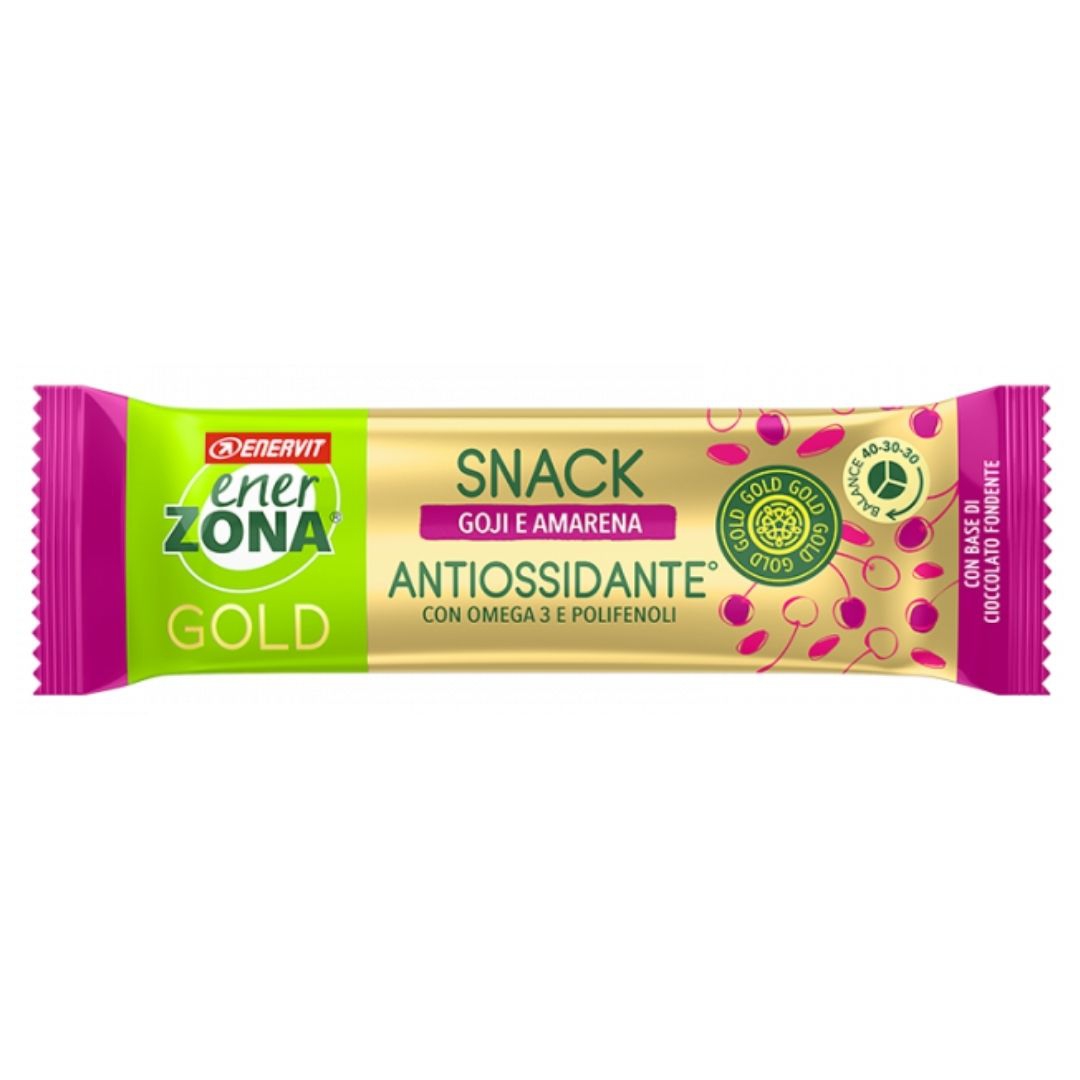 Enerzona Snack Gold Antiossidante Barretta Goji e Amarena 25 g