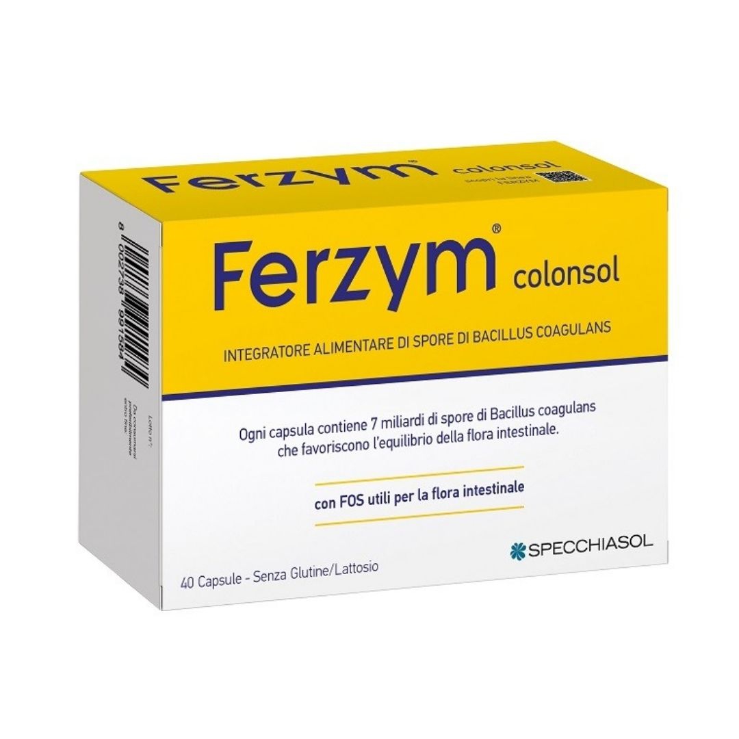 Specchiasol Ferzym Colonsol Integratoreper la Flora Intestinale 40 Capsule